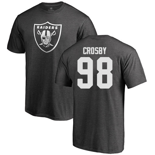 Men Oakland Raiders Ash Maxx Crosby One Color NFL Football #98 T Shirt